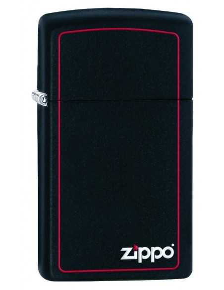 Zippo Black Matte/Red Border Slim Brichete Zippo Zippo Manufacturing Company