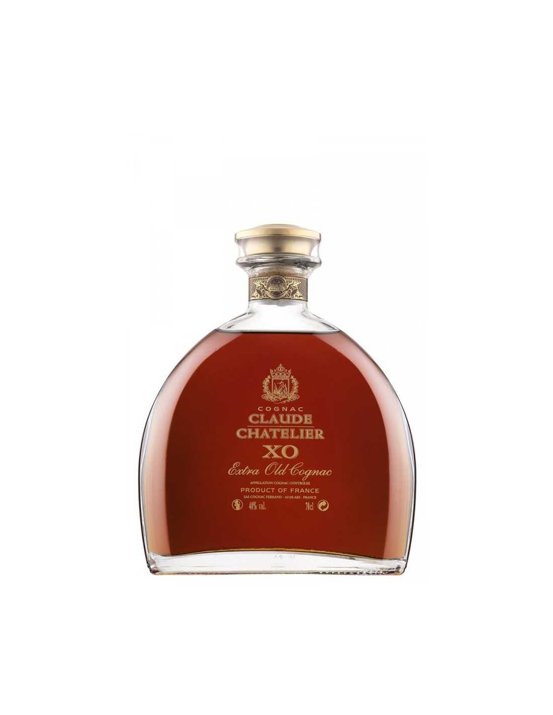 Cognac, CLAUDE CHATELIER Box XO + COGNAC Gift 40